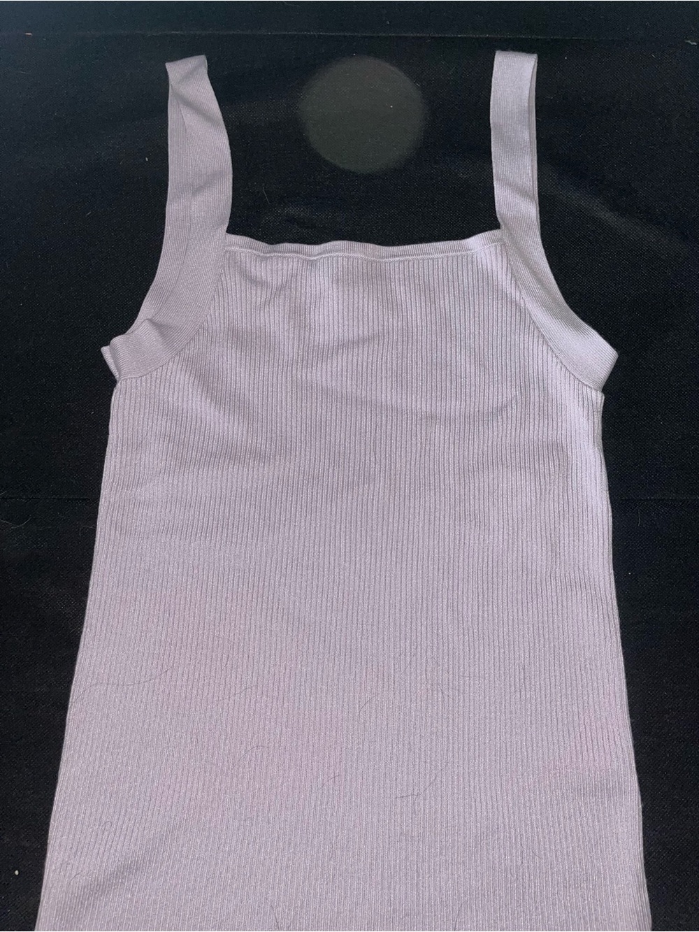 Nine West Lavender Ribbed Square-Neck Tank